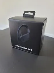 Refurbished Powerbeats Pro Earbuds (Black) with charging case and lightning cable