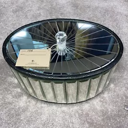 new Uttermost oval mirrored box. Constructed Of Numerous Beveled Mirrors With Polished Edges For A Smooth Finish....