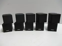 5 X Bose Double Cube Jewel mini black Speakers. what you see in the picture exactly what your get.