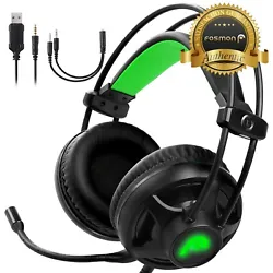 Fosmons headset is constructed with high-definition stereo audio drivers and with added bass, allowing for a clear and...