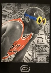 Hebru Brantley Heat of The Bull T Shirt Michael Jordan Flyboy Size = Mens SmallColor = Olive Green Condition = Brand...