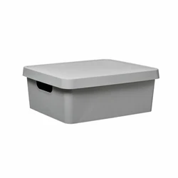 Couleur : Gris. Facile dUtilisation. Contenance : 11 L. Avec Couvercle. Pratique & Astucieux.