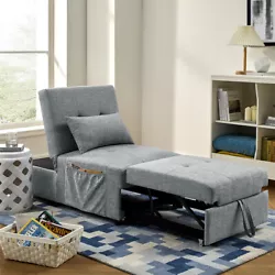 [INTEGRATE INTO YOUR FAMILY]:The convertible chair work as an ottoman, a chair ,a sofa bed and a chaise lounge. The...