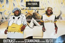 This is an original promo poster put out by The FADER magazine to promote Outkasts Stankonia album. The bottom portion...