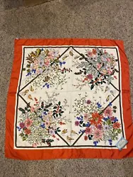Authentic GUCCI Flower 100% Silk Scarf. Size: 85cm X 85cmGreat condition, has small water mark, see pictures for more...