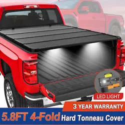 1 X 4-Fold Hard Truck Bed Tonneau Cover. 2014-2018 Chevy Silverado 1500, 58