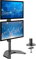 Fits to 13” to 32” Vertical Dual Monitors- This HUANUO dual monitor stand is widely compatible with most 13” to...