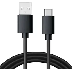 TPE Braided 3ft Long Type-C USB Cable Sync Wire USB-C Power Data Cord [Fast Charging Support] Black -...