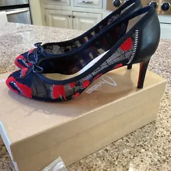 Christian Louboutin Bahia 70 Lace Leopard black / red sz 40, Exc Cond. In Box. These are GORGEOUS. I am listing all of...