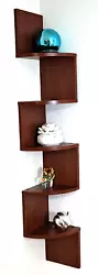 Corner Wall Shelf. -You get: 1 corner wall shelf. -Finish: Natural wood look. -Width: Approx.