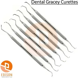 (Set Of 7). Gracey 1-2 Anterior teeth. Gracey 3-4 Anterior teeth. Gracey 5-6 Anterior and bicuspid teeth.
