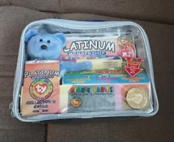 beanie babies platinum membership kit. Tag detached from ear. Everything else unopened and in new condition.