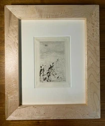 Sur la plage à Berneval. On cream laid paper with rich patches of drypoint. Signature in plate in lower right. Hinged...