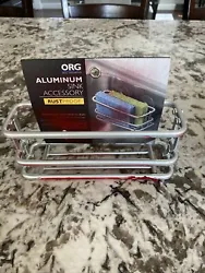 ORG™ Aluminum Sponge Holder in Grey. Shipped with USPS First Class.Aluminum sink accessory rust proof bottom has been...