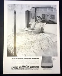 Product: SPRING AIR MATTRESS. Life Magazine 1965 Ad. 
