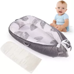 👶Detachable and washable: The baby lounger nest support machine wash. Untie the bow and hidden zipper, you can take...