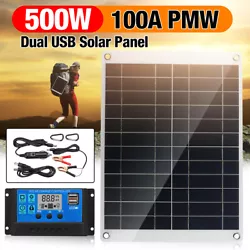 Solar Panel Power: 500W（Max）. The battery cable should be as short as possible to minimize loss. SAFETY...