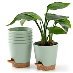 【Self Watering Plant Pots】The self watering flower pots are with two parts, the bottom of the upper part is...