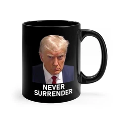 High quality ceramic mug. Were happy to help. Black/White gloss 11 oz.