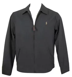 NEW POLO RALPH LAUREN CLASSIC WINDBREAKER JACKET! Maker Polo by Ralph Lauren. Front Zipper Has Brown Leather Zipper...