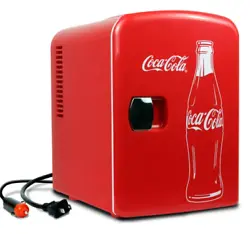 Celebrate your favorite beverage with iconic graphics: This unique portable mini fridge features the iconic Coc contour...