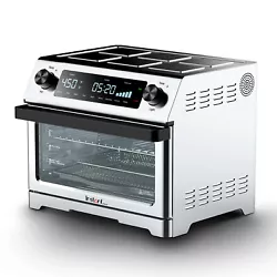 The large capacity oven lets you air fry, dehydrate, roast, toast, bake or broil to cook all the food you need to feed...