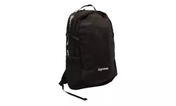 Supreme Backpack - SS18 - Black - Used. Side netting on both sides is slightly ripped
