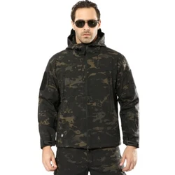 Shark Skin soft shell fabric with warm inner fleece, waterproof, windproof,breathable and Thermal,Anti-Pilling,...