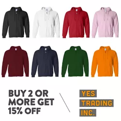 $Classic Fit Adult Full Zip Hooded Sweatshirt S-5XL If you prefer certain fabrics, please read the brand information...
