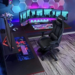 L shaped Gaming Table: The L shaped design of the new Homall super gaming desk can effectively use the corner space...