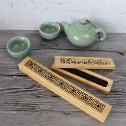 This beautiful bamboo wood coffin incense burner is ideal to gift for any occasion. The burner design is unique...