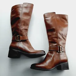Naturalizer Kelso boots in brown leather with 2