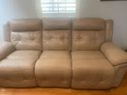 reclining sofa set, genuine leather, power , has a lot of life, paid $3600.local pick up only dripping springs area...