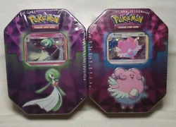 Pokemon Blissey And Gardevoir Tins - 2 Tins Total - 6 Booster Packs Total. Condition is 