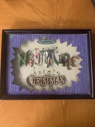 Dave Avanzino Nightmare Before Christmas Character Letter Shadowbox - RARE. The back of the shadow box has black...