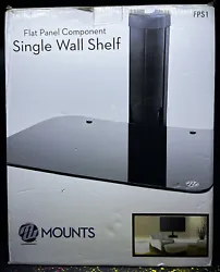 MW Mounts Flat Panel Componet Single Wall Shelf Black Model FPS1.