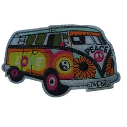 VW VOLKSWAGON VAN CAMPER SPLITSCREEN KOMBI. SEW OR IRON ON PATCH BADGE. EMBROIDERED CLOTH APPLIQUE. Place a clean piece...