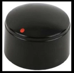 Bouton 31mm pour AMPLI GUITARE. Made in Taäwan. Matériel neuf. hauteur 21mm. avec repère point rouge.