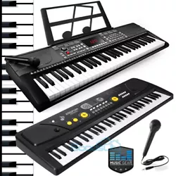 61 Keys Music Electronic Keyboard Kid Electric Piano Organ With Mic & Stand. Press the power on/off button and play any...