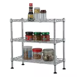 Create little bit of space where you need it with this mini wire shelving system. This mini-shelving unit is perfect...