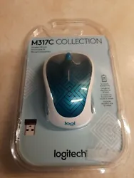 Logitech Wireless Optical Mouse - Teal Maze M317.