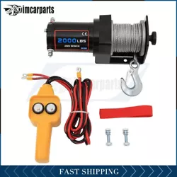 Specification: Rated line pull 2000lb (907kg) Motor 0.6kw,1.0HP 12V DC Permanent Magnet Gearing Differential Planetary...