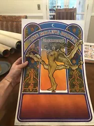 The Rolling Stones In Concert David Byrd Bill Graham 1969 Poster Free Ship Nice. Reserve $59.99 or best offer Shipping...