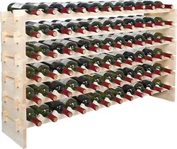 Stackable, do not require any hardware and tools to assemble it. 1 x 72 Bottles Wood Wine Rack. Perfect For Wine Lovers...