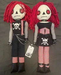 This is for a set of Raggedy Ann and Andy rag dolls looking goth and creepy. These are handmade by Jodi Cain an amazing...