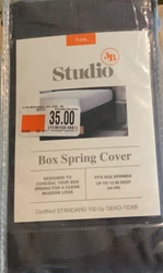 Studio3B Twin Box Spring Cover Charcoal Fits up to 12” Deep Mattress. This is new in original packaging. Thank you...