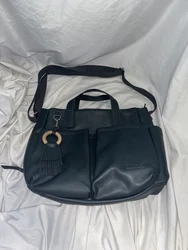 Skip Hop Diaper hand Bag Greenwich Simply Chic gray Tote shoulder straps.