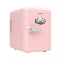 Add convenience and color to your space with the Frigidaire Portable Pink Retro 6 Can Mini Fridge EFMIS137. Its...