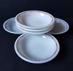 White / Copper Filagree. Heavy Milk Glass Berry Bowls #706. Excellent MINT Condition.