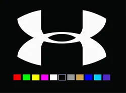 UNDER ARMOUR Logo Vinyl Decal . Die-cut single color decal with NO BACKGROUND. Decals adhere to MOST clean, smooth...